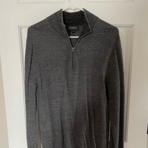 Gray Express Quarter Zip Sweater